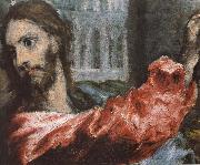 Detail of  The Christ is driving businessman in the fane El Greco